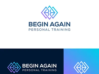 BEGIN AGAIN PERSONAL TRAINING Logo Design logo