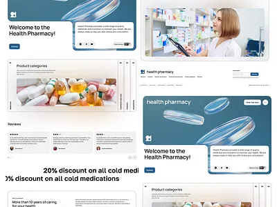 Landing page for Pharmacy e commerce landing page pharmacy ui ux
