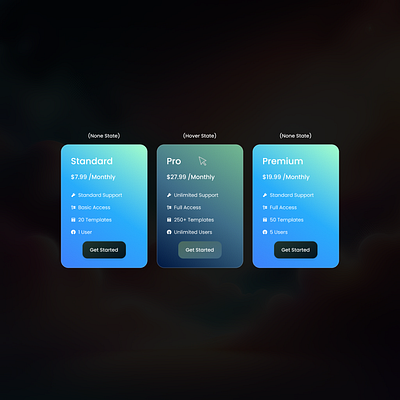 Pricing Cards UI app card card ui figma pricing card ui uiux