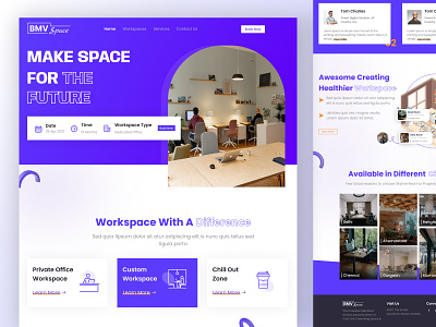Co-Working Space Web Application co working space web design website development