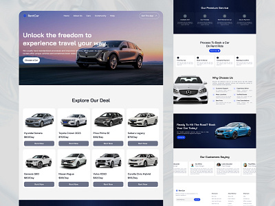 Luxury Car Rental Website Landing Page Design appdesign branding business car website design ecommerce web education web design graphic design illustration landing page design logo ui uiux design ux vector web web design webflow wordpress