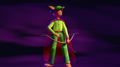 Archer 3d animation blender branding character design illustration logo stylized ui