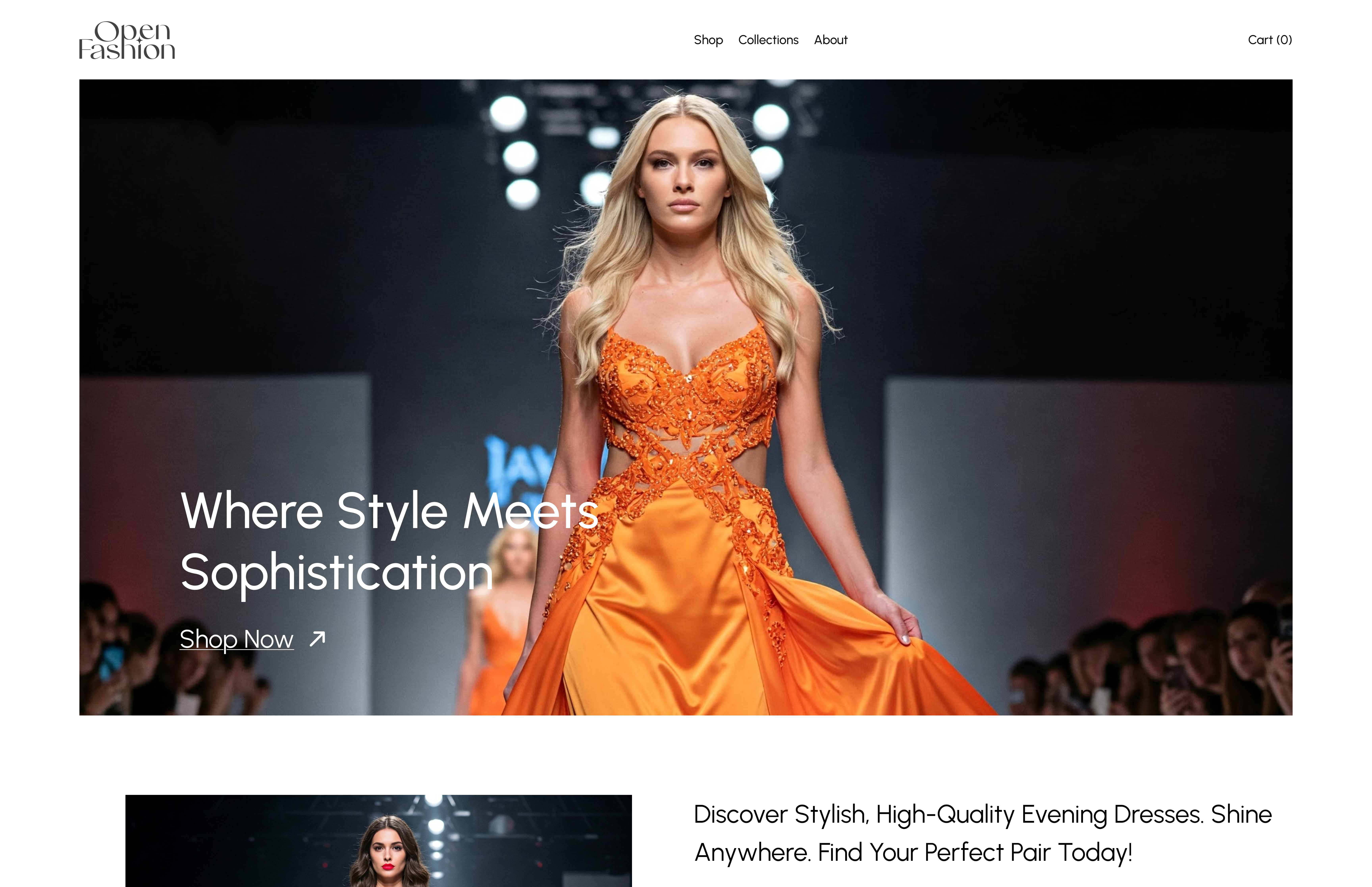 Open Fashion animation design ecomerce ui ux