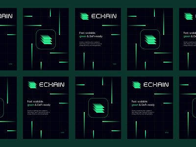 Echain - Posters blockchain brand design brand identity branding crypto design graphic design logo logotype poster typography web3