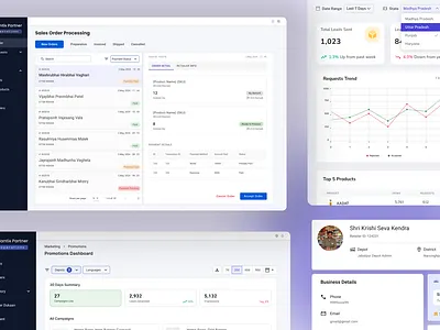 Sales Order Processing Platform b2b dashboard enterprise product saas sales order ui ui dashboard
