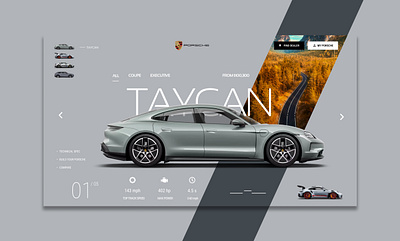 Just a gimmick of a landing page of porsche branding figma graphic design ui