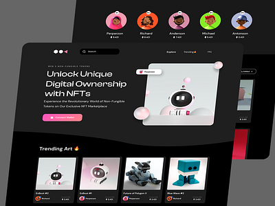 NFT Distro - NFT Website UI Design KIT web design