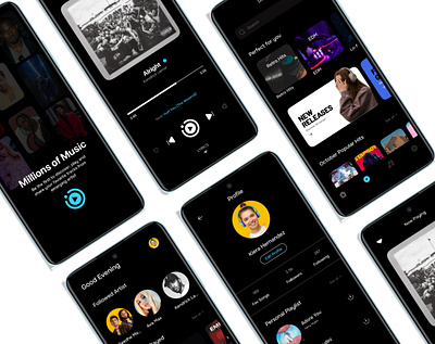 a clean & minimal design for a music player. Drafted in Figma app design figma graphic design ui