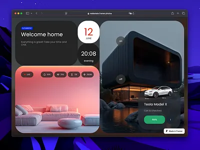 Bento Grid Framer Website bento grid grid modern responsive tesla ui