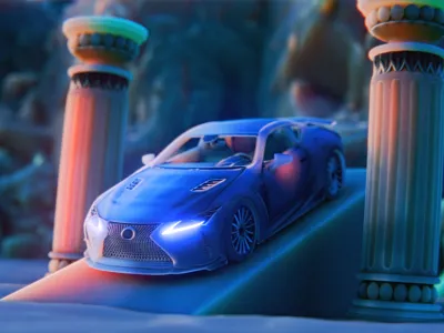 Lexus LFA SSscattering 3d 3dart abstract art blender branding cinema4d design illustration logo octane redshift render ui