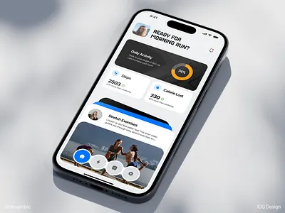 Running mobile app app burn calories design goals gps graph graphic design gym navigation progress running tracking training ui uiux