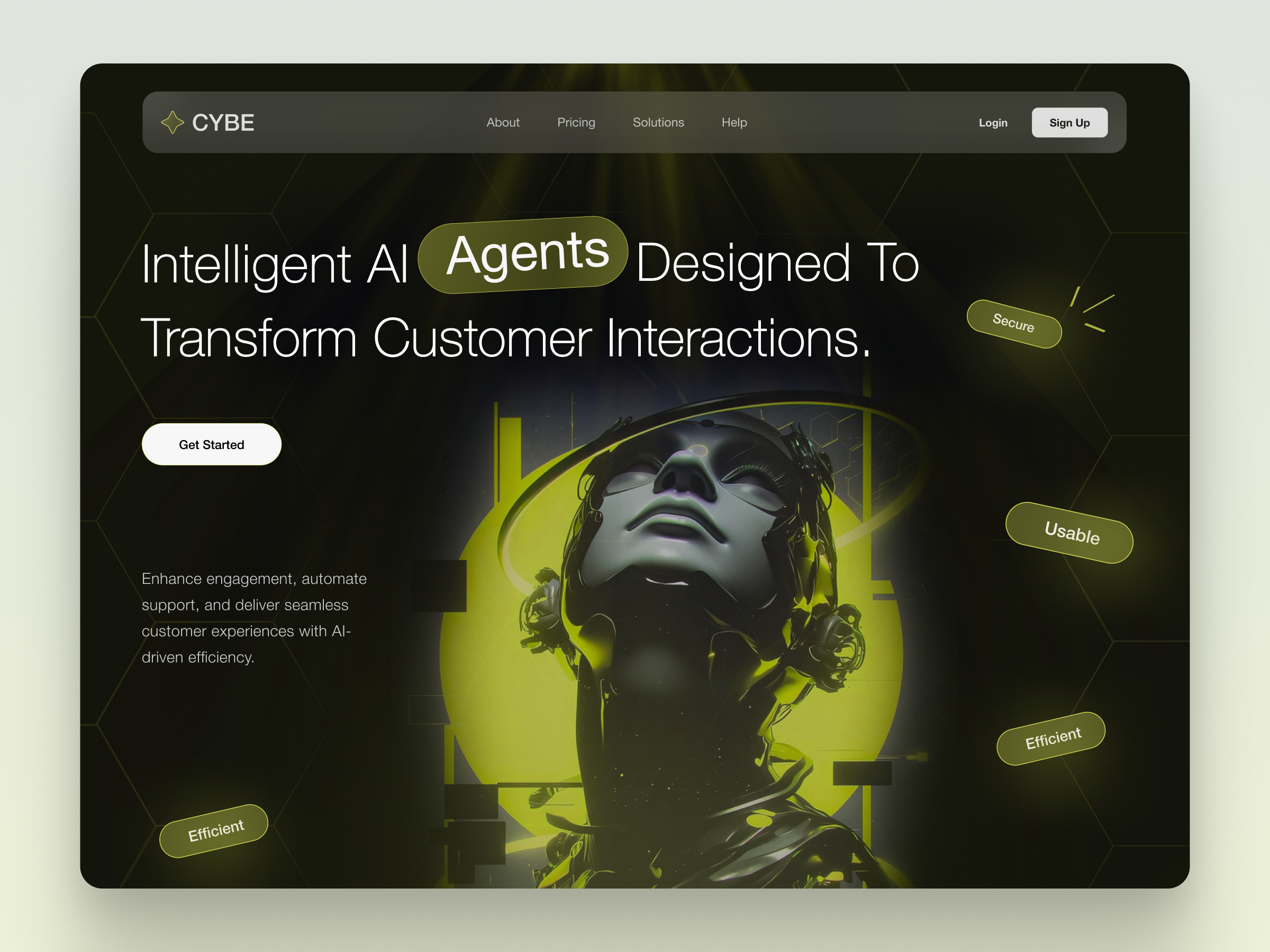 Example of Website Header Section Design