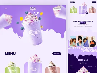 Drink website branding design homepage illustration ui ui web ux web website website design