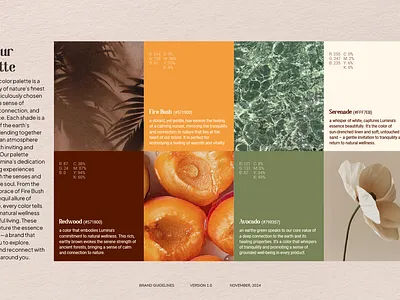 Lumina - Brand Guidelines brand design brand guidelines brand identity branding candle color palette creative direction design journey editorial design graphic design illustrator indesign living luxury design minimal nature inspired photoshop scent typography visual identity