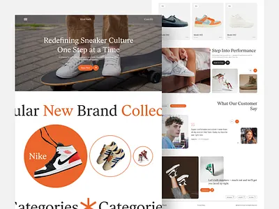 Sneakers - E-commerce Website Design e commerce ecommerce homepage landing page modern shoe shoe landing page shoe store sneaker sneaker landing page trendy trendy ui ui web design website