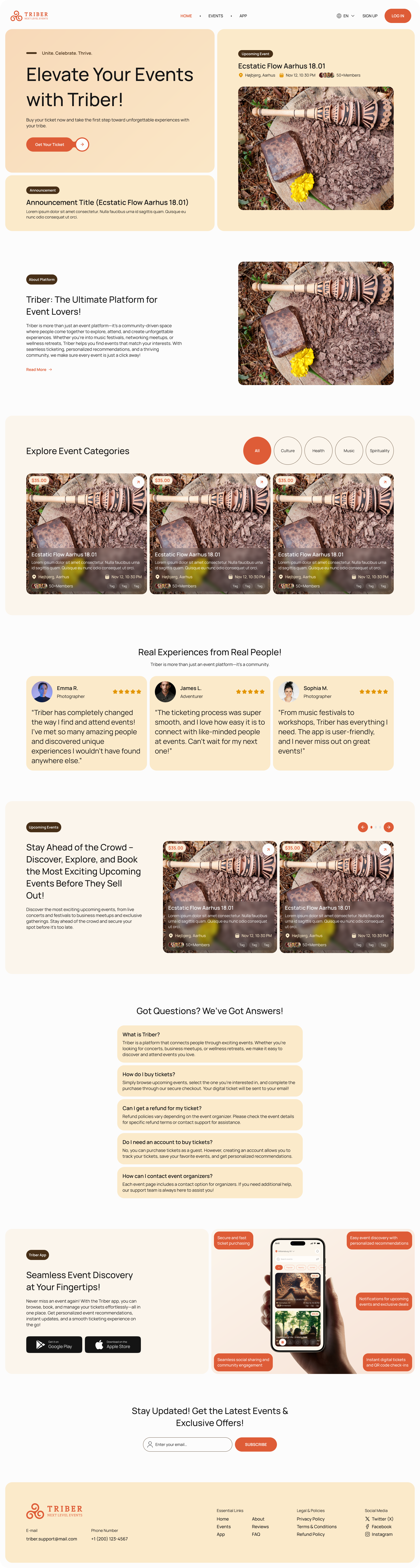 Triber | Landing Page design figma landing page ui ux website design