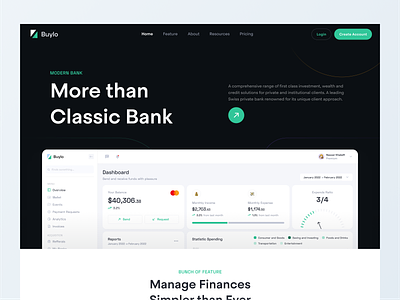 Buylo - Finance Landing Page analytic animation brand guideline branding design dipa inhouse finance financial fintech graphic design investing investment landing page money motion graphics payment stock transfer ui design web design