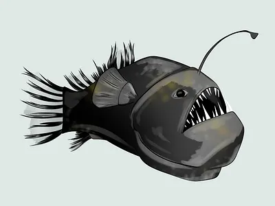 Angler fish digital creature