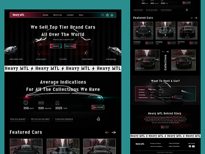 Heavy MTL Car Selling Landing Page Design car selling figma landing page ui user experience