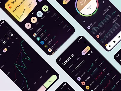 Finance service - Mobile app app app design bank bank app banking bitcoin crypto crypto wallet cryptocurrency design exchange finance finance app fintech mobile app mobile app design mobile ui online bank ui wallet