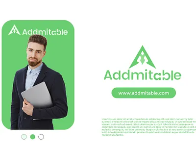 Addmitable addmitable logo branding design education logo graphic design icon latter logo
