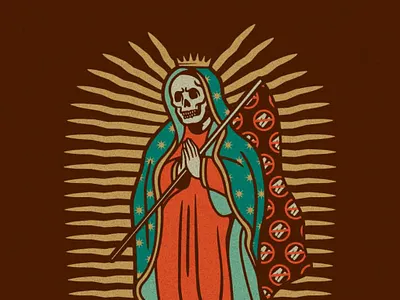 Saint Creativitas design doodle drawing graphic design illustration no ai saint skull typography