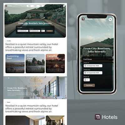Web booking hotel brown elegant elegant color hospitality web hotel ui design uiux uiux design ux design web design web ui web uiux website design