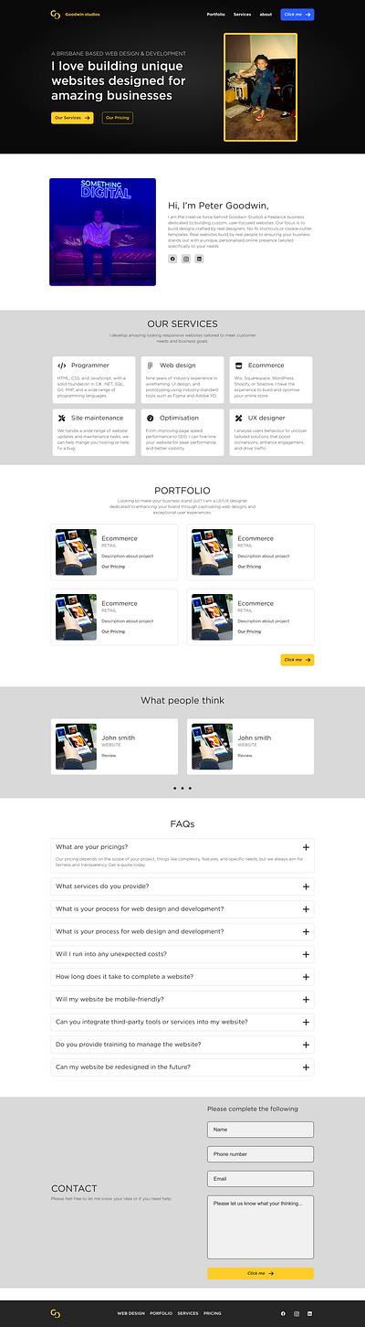 Goodwin studios blackyellow portfolio ui designs