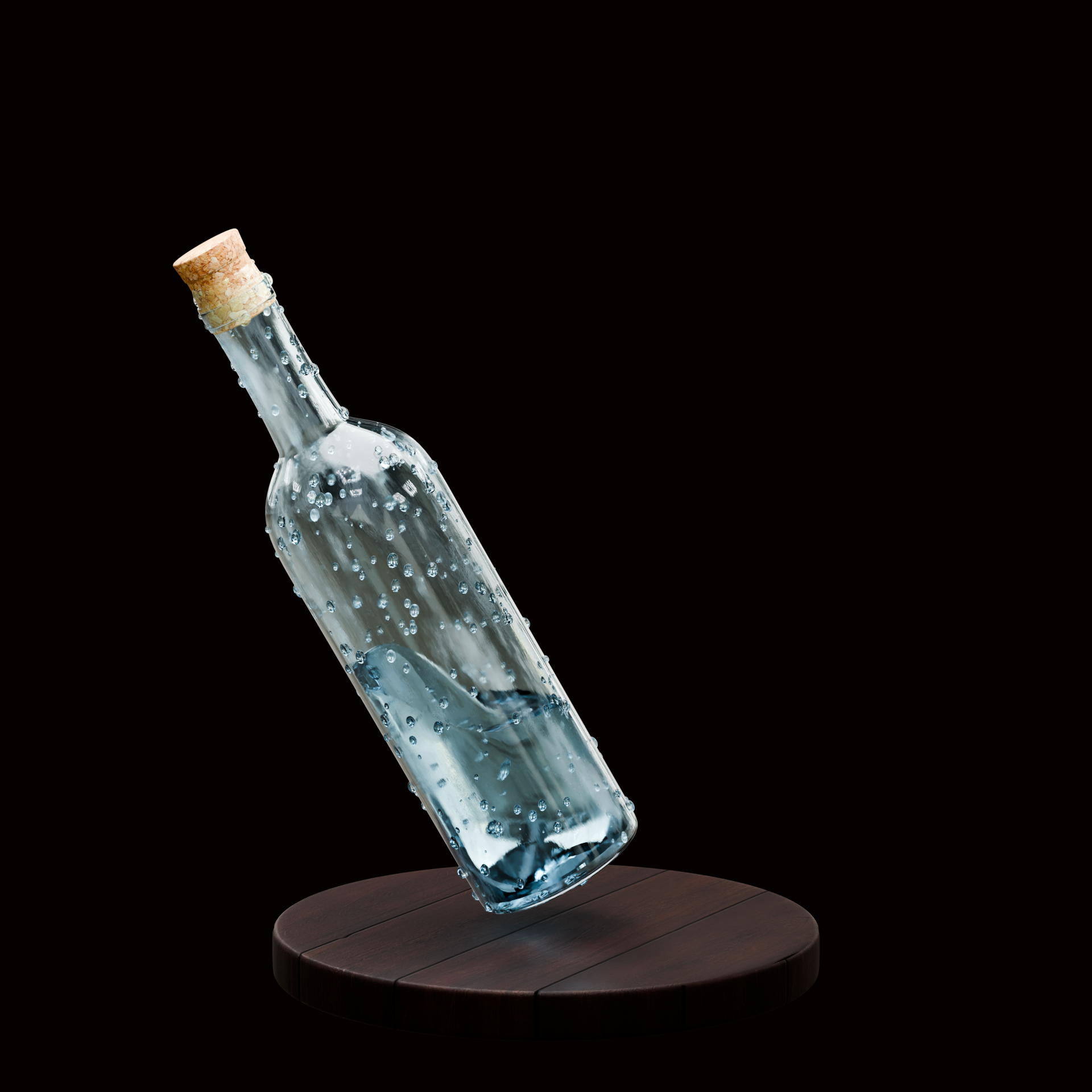 Contained Water in a Bottle 3d art 3dmodel blender blender3d blender3dart design