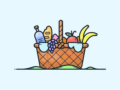 Fruit Basket artist artwork branding design designer drinks food fruit graphic design icon illustration illustrator logo motion graphics packaging productdesign productdesigner ui ux vectorgraphics