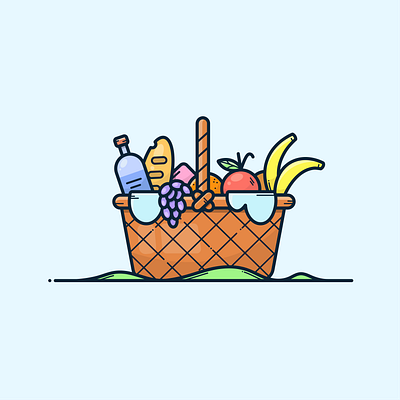 Fruit Basket artist artwork branding design designer drinks food fruit graphic design icon illustration illustrator logo motion graphics packaging productdesign productdesigner ui ux vectorgraphics