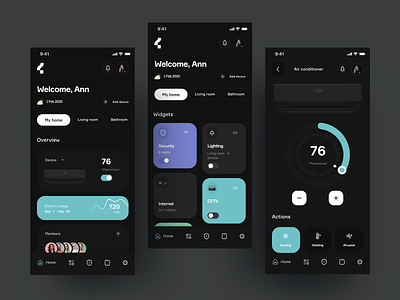 Smart home | mobile app app app design guard home home automation mobile app mobile app design mobile design mobile ui smart smart home smarthome ui ux