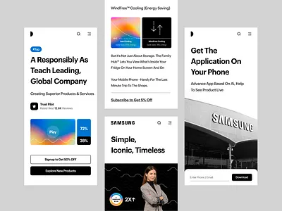 Mobile Responsive agency website app ui branding clean landing page landing ui mobile ui product design responsive responsive web design samsung tech web typography ui ui ux user experience ux web design web development website