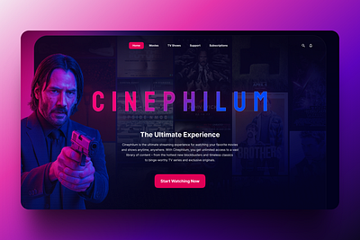 Cinephilum | Website Concept concept design movies ui ux website