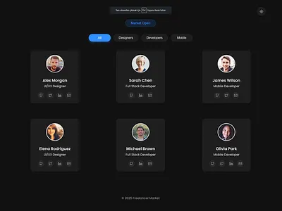 Freelancer Card Component – React Design card freelancer ui web web design