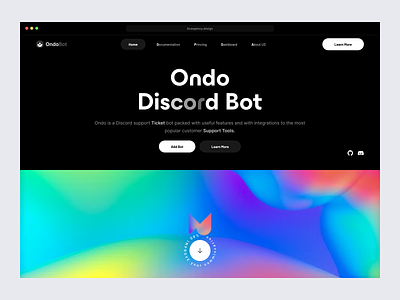Ondo Bot UI Design app branding dashboard design hero design hero section landing ui ux web web design website