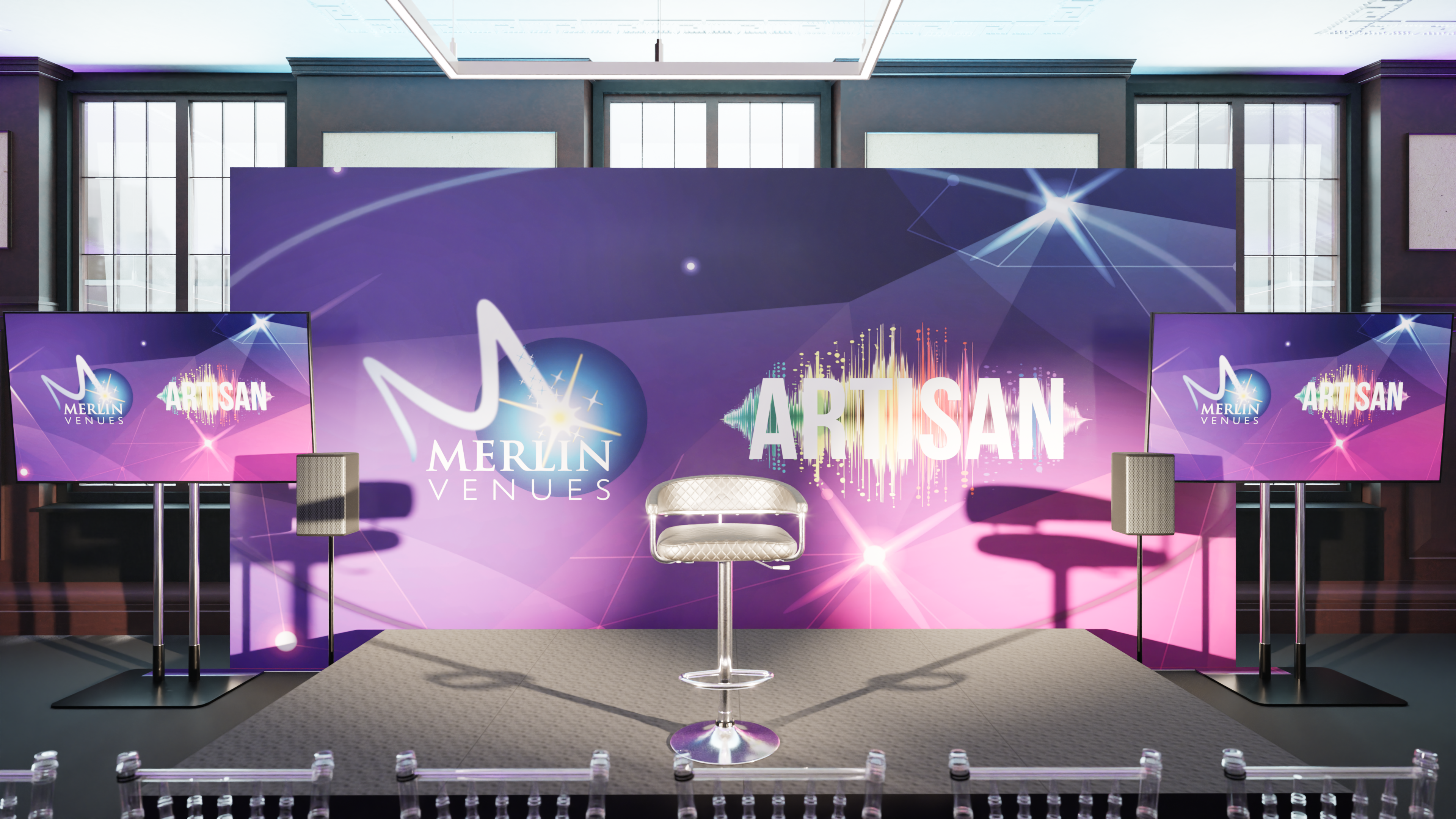 Artisan @ Merlin Riverside Rooms, County Hall, London - 3d cad design graphic design illustration twinmotion vectorworks