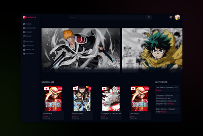 Conima — Anime & Manga Streaming Dashboard UI uxui