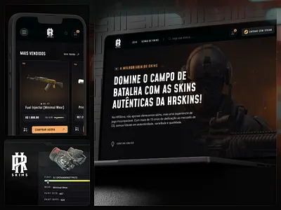HRSKINS | E-commerce de Skins csgo darkui gamingui skinsmarket uidesign visualdesign