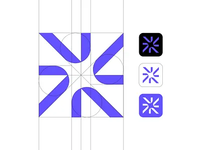 Nuworld Logo Design Icon Grid and App Icon Variations app asteriks brand identity branding construction design futuristic geometric graphic design grid icon logo design minimalist modern negative space structure symbol system tech visual identity