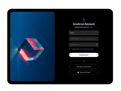 ThinkBot AI – Sign Up & Login UI Flow loginpage signup ui web