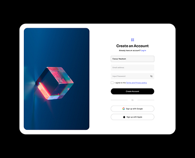 ThinkBot AI – Sign Up & Login UI Flow Light Mode loginpage signuppage ui ux web webdesign