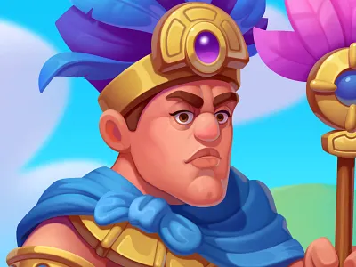 Thematic game map ancient art character colorful game illustration ink lama levels location map maya nature palms pyramid thematic theme turkey