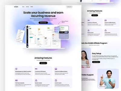 Chatbot Affiliate Partner Site animation branding design graphic design illustration logo typography ui ux vector