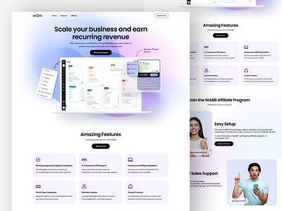 Chatbot Affiliate Partner Site animation branding design graphic design illustration logo typography ui ux vector
