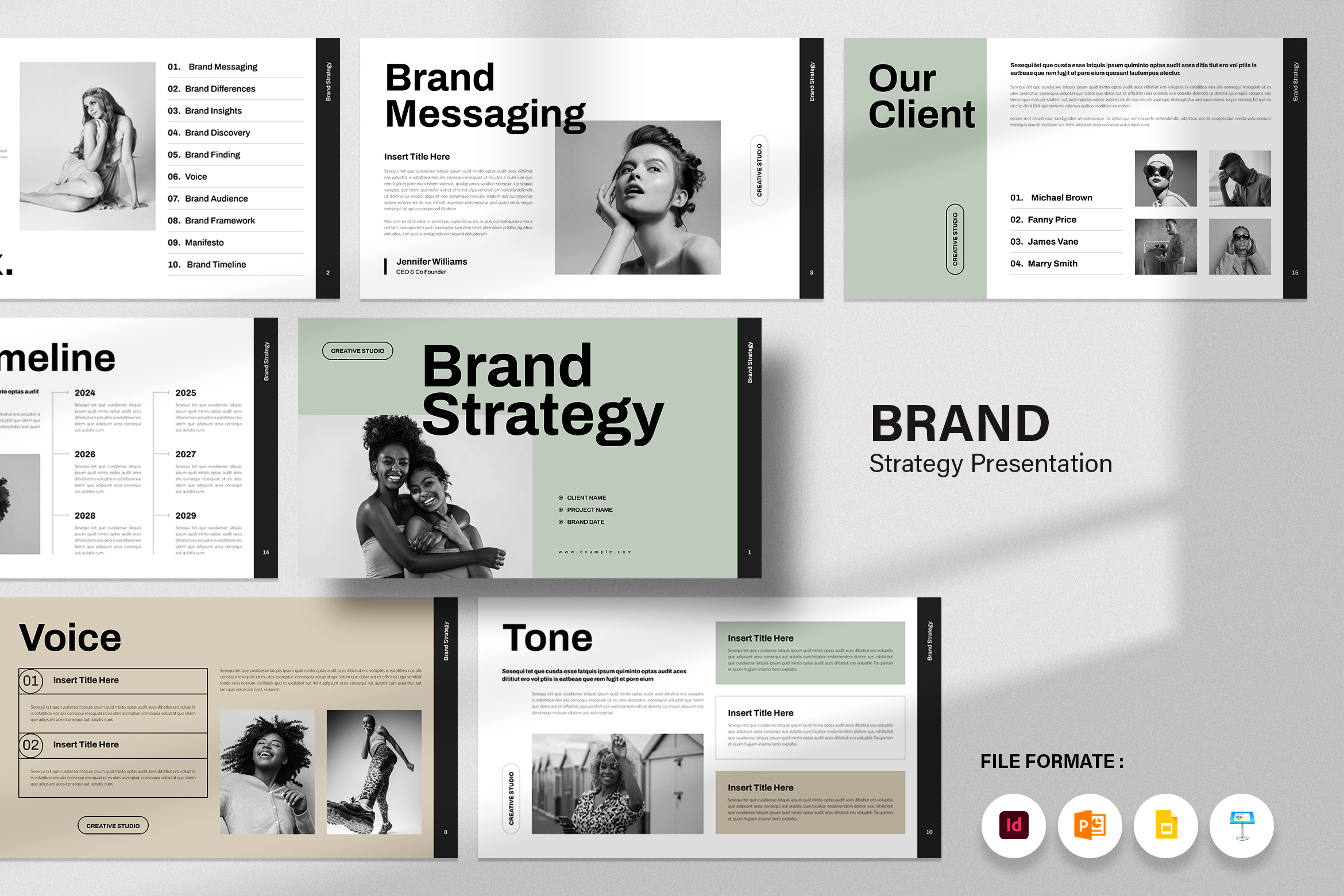 Brand Strategy Presentation Template brand promotion brand proposal brand strategy branding business corporate design graphic design guide guideline guideline design infographic modern new pitch deck portfoilo presentation presentation design print template