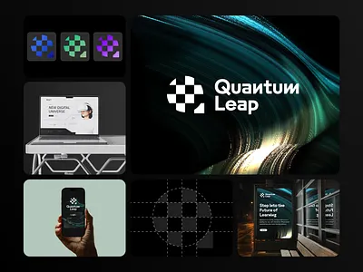 Quantum Leap in Bento Grids brand branding design graphic design identity illustration logo logodesign