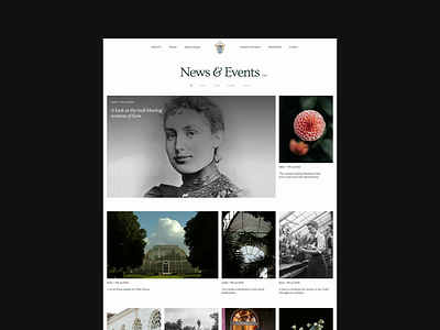 Kew Guild — Website 002 animation article clean concept design editorial grid design heritage interface kew layout minimal news typography ui ux web website