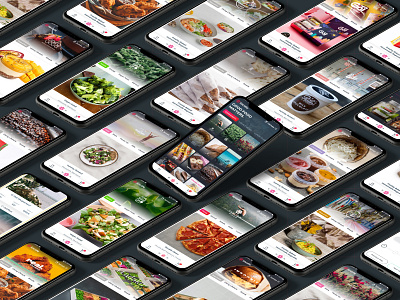 The many flavours of locale app application brand brands delivery design dessert foodtech grid locale menu mockup order ordering pizza saas salad selection ui ui design