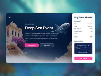 Oceanarium Website Design booking website design ticket website ui ux website website design